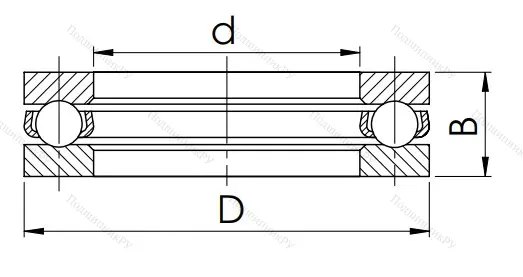 Упорный шариковый подшипник 8108 (51108) в Сочи