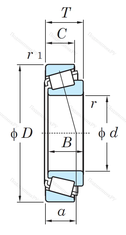 Конический роликовый подшипник 30314 DJR (31314)