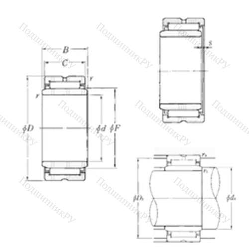Подшипник игольчатый радиальный MR 182616+MI-151816