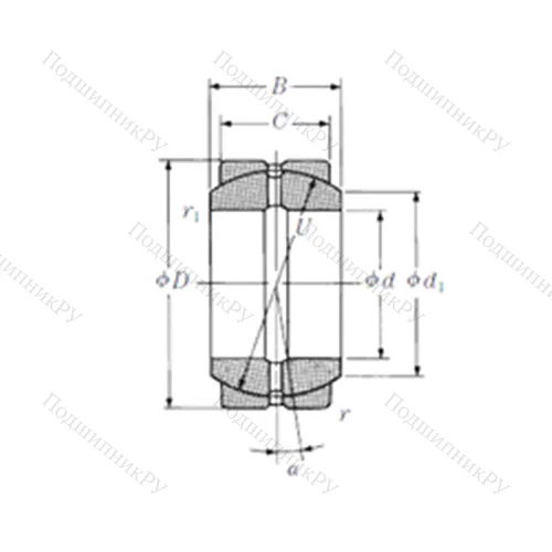 Подшипник скольжения сферический 45SF 72 от производителя  NSK