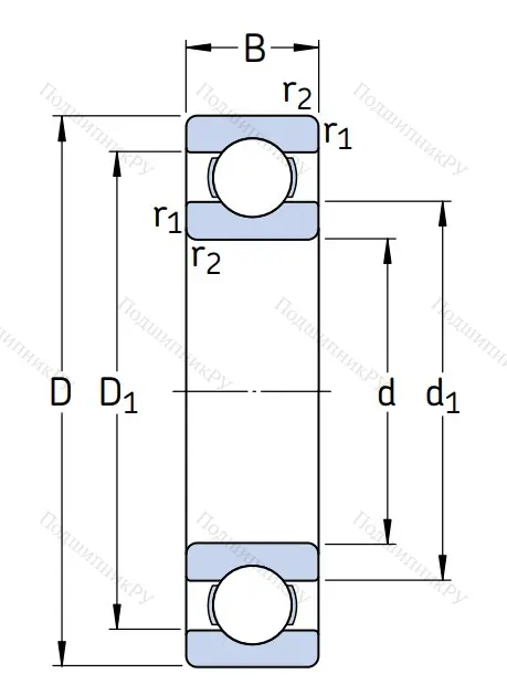 Однорядный шариковый подшипник 6209 TN 9W/C 4H от производителя  SKF