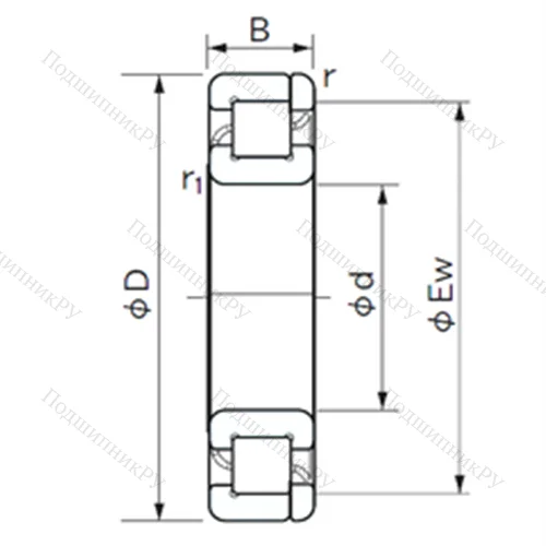 Подшипник роликовый радиальный NP 409