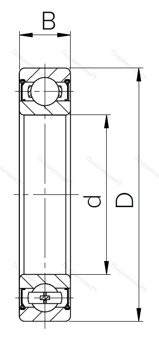Шариковый однорядный подшипник 80314 (6314 ZZ) в Сочи