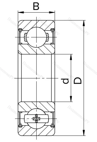 Шариковый однорядный подшипник 6-80105 С17 в Сочи