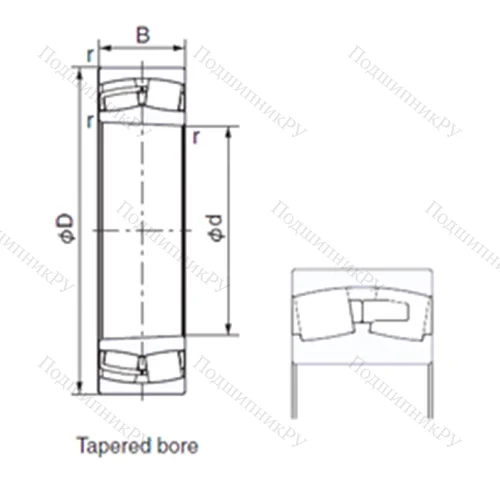 Подшипник роликовый радиальный 23232EK