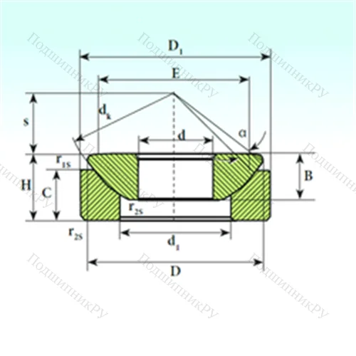 Подшипник скольжения сферический GX 360 CP