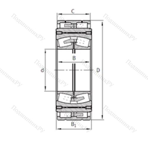 Подшипник роликовый радиальный самоцентрирующийся Z-549731.04.DRGL