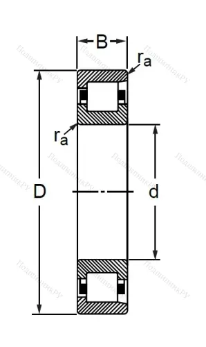 Цилиндрический роликовый подшипник 102307 (N 307 V) в Сочи