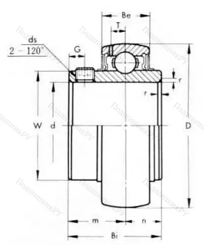 Корпусный подшипник UC 205-14 (ASAHI) в Сочи