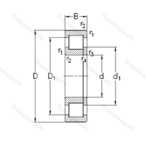 Подшипник роликовый радиальный NUP 2203-E-TVP 3