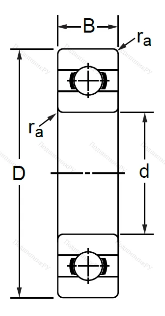 Дюймовый шариковый подшипник RLS 18 (LJ 2.1/2) в Сочи