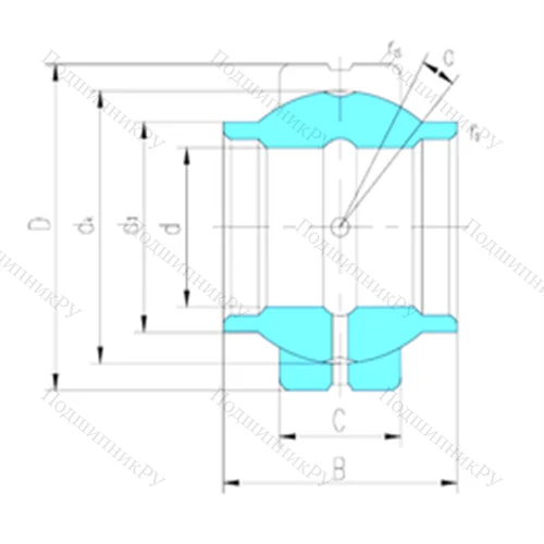 Подшипник скольжения сферический GEEW 12ES-2RS
