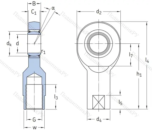 Наконечник штока с внутренней резьбой SI 40 TXE-2LS в Сочи