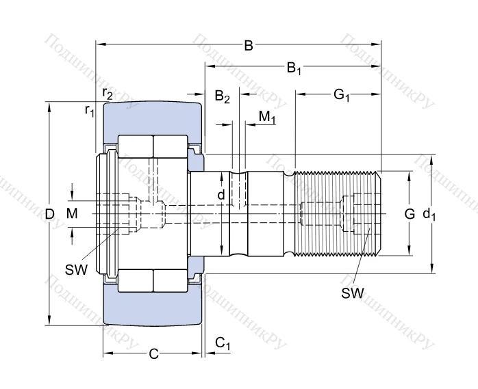 Подшипник NUKR 40 A от производителя  SKF