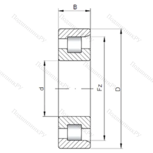 Подшипник роликовый радиальный NF 1880 от производителя  CX