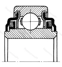 Модификация подшипника 6-530206К1С1 размер 30x62x16/24 от производителя  ГПЗ-1