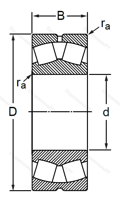 Сферический роликовый подшипник 3532 (22232 MBW 33) в Сочи