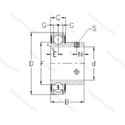 Подшипник шариковый радиальный GAY 17-NPPB