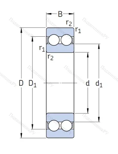 Двухрядный шариковый подшипник 4209 ATN 9 от производителя  SKF