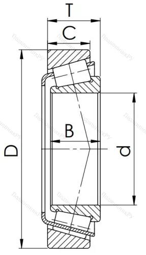 Конический роликовый подшипник 7312 (30312) в Сочи