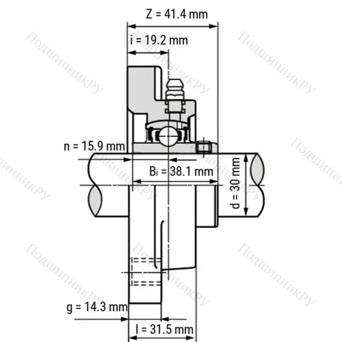 Подшипниковый узел SSUCFPL 206 - Вал: 30 мм от производителя  LPZ