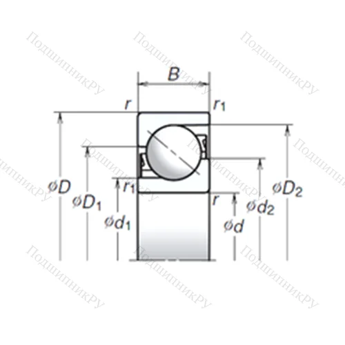 Подшипник шариковый упорно-радиальный TAC 35-2T 85