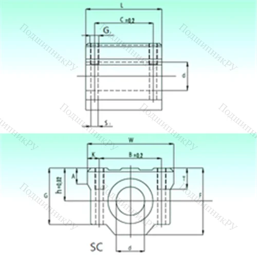 Подшипник шариковый линейный SC 08-UU AS от производителя  NBS