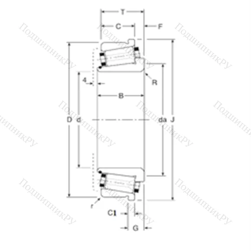 Подшипник роликовый радиально-упорный 283210/283310C