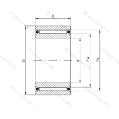 Подшипник роликовый радиальный NAO 25x40x17 от производителя  CX Подшипник роликовый радиальный NAO 25x40x17 от производителя  CX