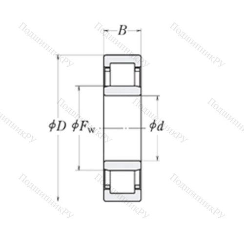 Подшипник роликовый радиальный LLRJ 4.1/2