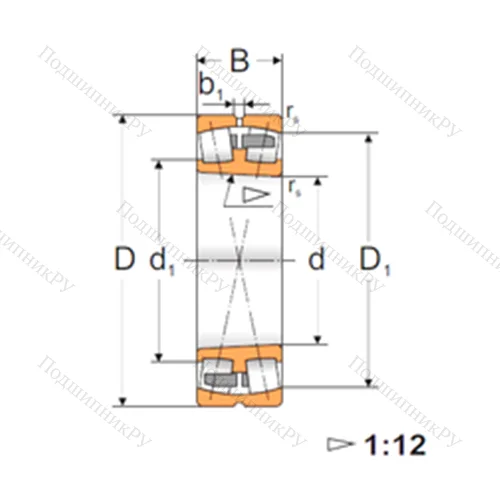 Подшипник роликовый радиальный самоцентрирующийся 22216 KMBW 33