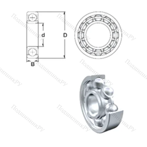 Подшипник шариковый радиальный S 6206 от производителя  ZEN