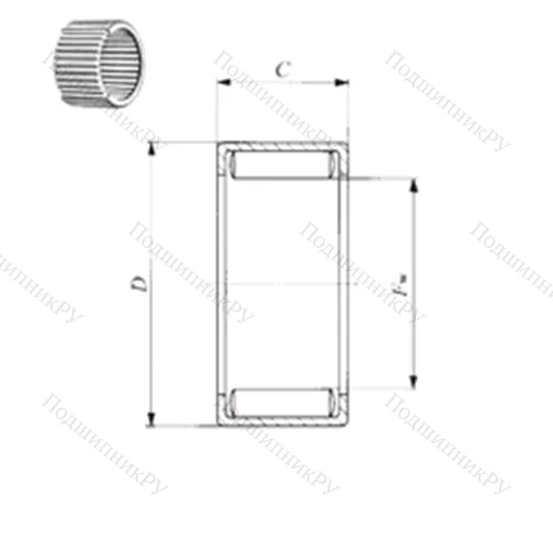 Подшипник игольчатый радиальный 7E-HVS 25X 33X 20/LP 03 от производителя  NTN Подшипник игольчатый радиальный 7E-HVS 25X 33X 20/LP 03 от производителя  NTN