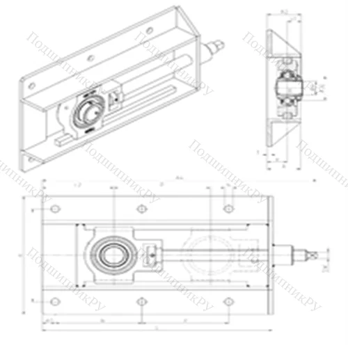 Подшипниковый узел шариковый радиальный UKT 213H+WB