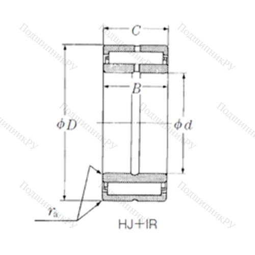 Подшипник игольчатый радиальный HJ-122012+IR-081212