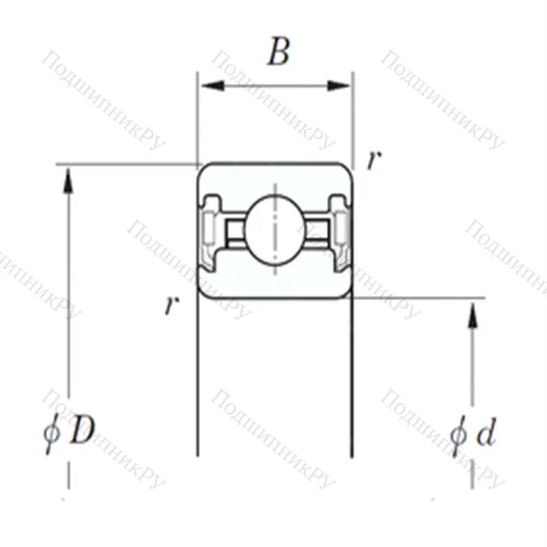 Подшипник шариковый радиальный KUC 090 2RD от производителя  KOYO Подшипник шариковый радиальный KUC 090 2RD от производителя  KOYO