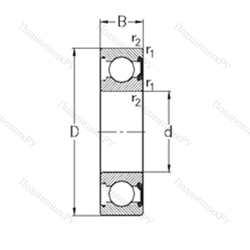 Подшипник шариковый радиальный 61802-2RSR от производителя  NKE
