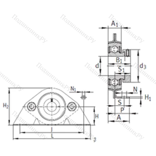 Подшипниковый узел шариковый радиальный PBS 35