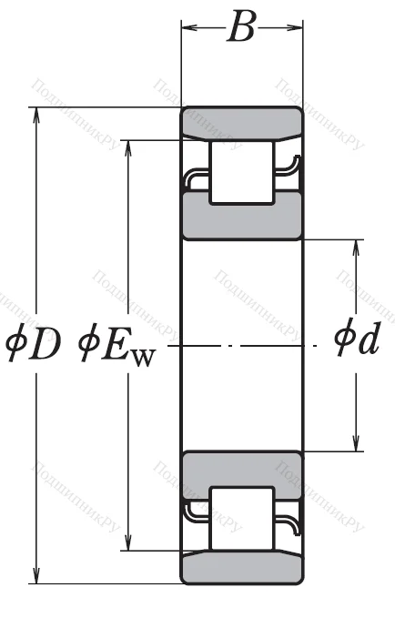Роликовый цилиндрический подшипник N 311 W C 3
