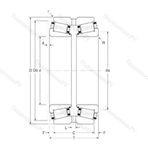 Подшипник роликовый радиально-упорный 126084X/126133XG