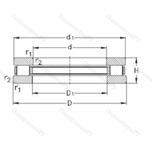 Подшипник роликовый упорный 81134-TVPB