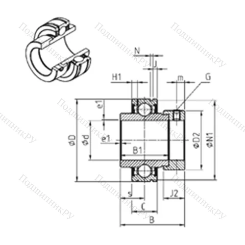 Подшипник шариковый радиальный CEX 210-30