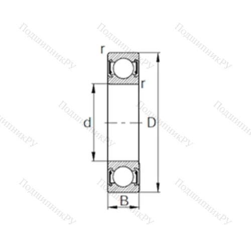 Подшипник шариковый радиальный 6903-2RZ от производителя  CYSD Подшипник шариковый радиальный 6903-2RZ от производителя  CYSD
