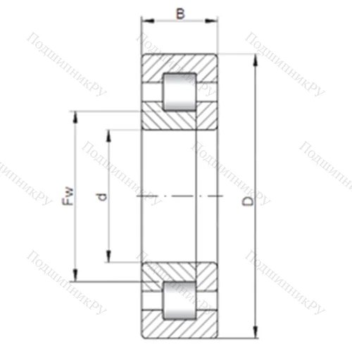 Подшипник роликовый радиальный NUP 2344 E от производителя  CX