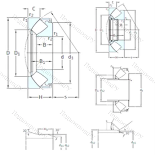 Подшипник роликовый упорно-радиальный 29452E от производителя  SKF