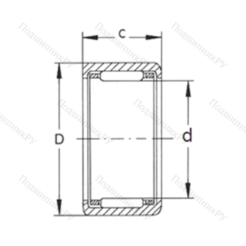 Подшипник игольчатый радиальный HK 1718