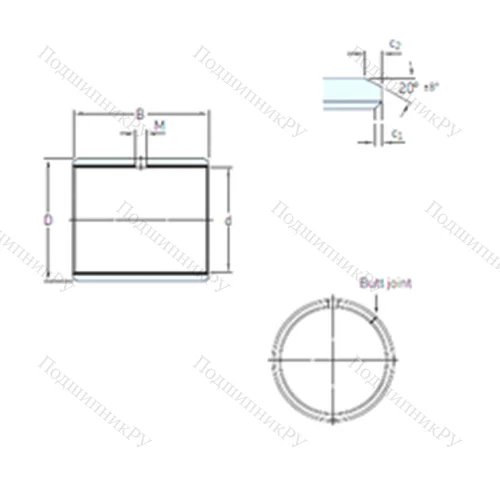 Подшипник скольжения PCM 303415 E