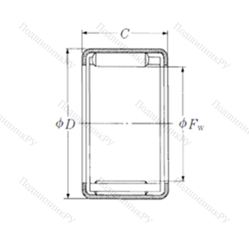 Подшипник игольчатый радиальный FJP-48 от производителя  NSK Подшипник игольчатый радиальный FJP-48 от производителя  NSK