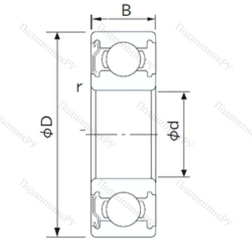 Подшипник шариковый радиальный 6917Z