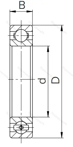Шариковый однорядный подшипник 303 (6303) в Сочи
